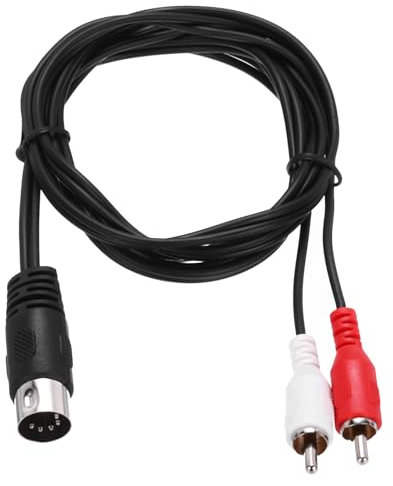 sourcing map S Video Cable 5ft, 5 Pin S-Video Male to 3 RCA Male Composite Adapter Converter Transfer for TV Receiver Monitor
