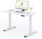 FLEXISPOT 2 Moteurs Bureau Assis Debout 120x60 Une Pièce, Bureau Debout électrique avec Panneau à Fonctions Mémoires, Table Réglable en Hauteur Électrique, Charge 100kg, Blanc+Blanc