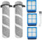 Ersatz-Rollenbürstenfilter für Bissell Crosswave OmniForce Edge 3930F/3933/v2/3999z Multi-Surface Hartbodenreiniger Nass- und Trockensauger, 2 Bürstenwalzen, 3 Filter, 1 Reinigungsbürste Ersatzteile