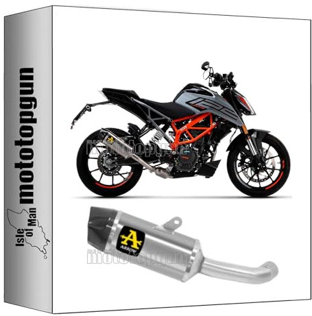 pot echappement approuve arrow indy-race en aluminium avec embout en carby compatible avec ktm duke 125 2021 2022 2023 mototopgun 71936ak