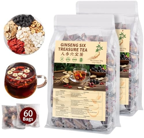 Kidney Tea Formula Ginseng Six Treasure Tea Bag for Cleanse Detox & Repair
