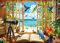 Puzzles 1000 Pieces for Adults jigsaw puzzles for adults-Beachfront villa, Sea View Room-1000 Piece Puzzle Classic Educational Games Beautiful Decoration Puzzle