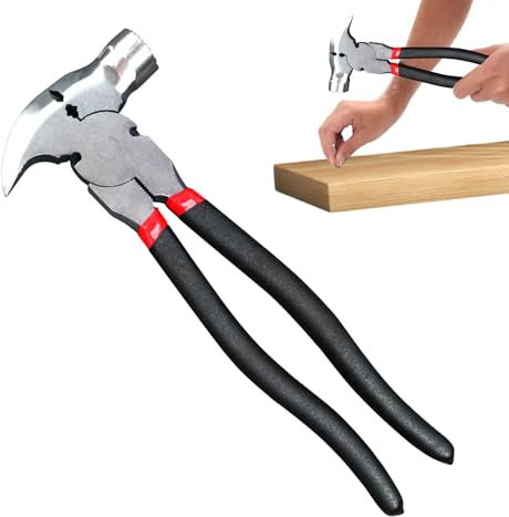 Hogvinnatil Fence Pliers, Cell Tool | Nail Puller - 10.5 Inch Multi Fence Barbed Wire Tools Hammer Head Nail Stacking Puller for Installation