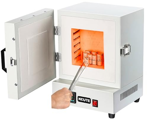 DowPie Schmuckbrennofen (1150 °C), elektrischer Keramikmuffelofen (2000 W) – 4-seitige Beheizung, präzise Temperaturregelung für Emaillierarbeiten und den Heimgebrauch