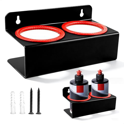 Support Mural pour Flacon Pulvérisateur,Porte Bouteille Mural Métallique avec Vis,Rangement Outils Mural,Accessoires D'atelier pour Garage,Magasin et Maison,1 Pièce