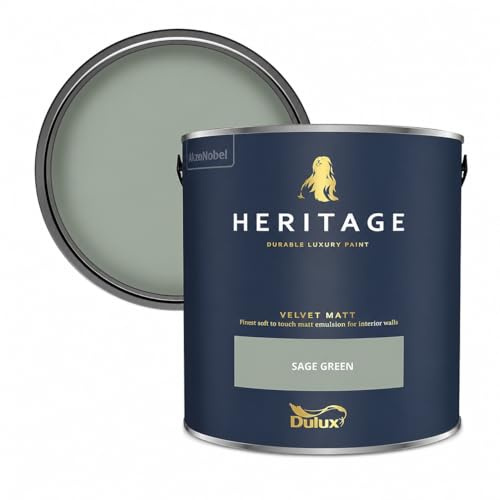 DRW Sage Green Matt Emulsion Paint 2.5L | Interior Wall and Ceiling Paint | Smooth Luxurious Matt Finish | Durable Low Sheen Paint for Living Room Bedroom Hallway and Dining Room