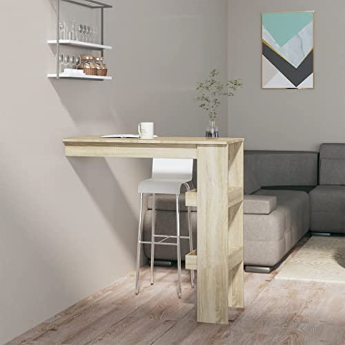Solivagant Wand-Bartisch Sonoma-Eiche 102x45x103,5 cm Holzwerkstoff, Möbel,Tische,Esstische, 18.53 kg-811784