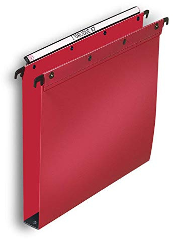ELBA 100330387 Hängemappe Polypro Design 10er Pack für A4 Bodenbreite 3 cm aus Polypropylen Kunststoff rot Schrank ideal für die lose Blatt-Ablage im Büro und der Behörde
