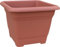 PP Plastic 026-28-02 Blumenkübel Nora eckig, Terracotta, 27,5x27,5xH22 cm