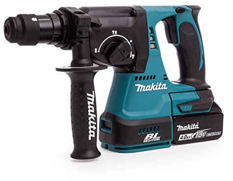 Makita Akku-Kombihammer, (18 V/4,0 Ah, 2 Akkus und Ladegerät im Makpac), DHR243RMJ