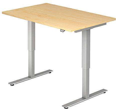 UPLINER - Schreibtisch, elektrisch höhenverstellbar BxT 1200 x 800 mm Dekor Ahorn