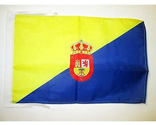 AZ FLAG - Flagge Gran Canaria - 45x30 cm Mit Kordel - Kanaren Fahne 30 x 45 Cm - Flaggen