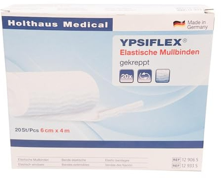 MULLBINDEN elastisch 6 cmx4 m,1St