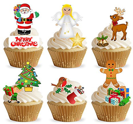 Kuchendekorationen aus Esspapier, für Kinder, zum Aufstellen, 36 Stück