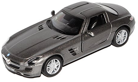 Kinsmart Mercedes-B SLS AMG C197 Coupe Grau 2009-2014 ca 1/43 1/36-1/46 Modell Auto mit individiuellem Wunschkennzeichen