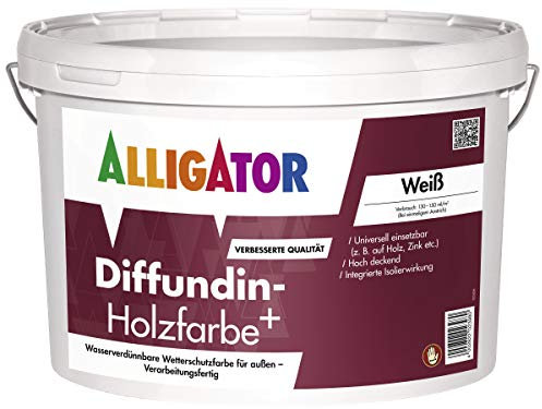 Alligator Diffundin Holzfarbe seidenglänzend 750ml (weiß)