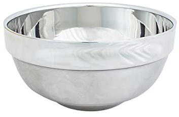 The Bluebeards Revenge Traditional Stainless Steel Shaving Bowl | For Shaving Creams and Soaps, Ideal for Traditional Wet Close Shaving, Quality Stainless Steel Construction