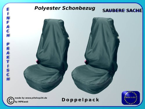 Pitshop24 Doppelpack Schonbezug Werkstatt Sitzbezug Werkstattschoner Polyester