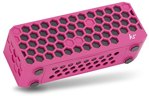 Kitsound Hive Altoparlante Stereo Portatile Senza Fili Universale Bluetooth, con Jack da 3,5 mm, Compatibile con iPhone 4/4S/5/5S/5C/6/6 Plus, Ipad 2/3/4/Mini/Air, iPod Nano 7A Generazione, iPod Touch 5A Generazione, Samsung Galaxy S2/S3/S4, Galaxy Tab 2/3, Nexus 7, Nexus 10, Dispositivi Blackberry, Nokia, Windows Phone 8, HTC e Mp3, Rosa