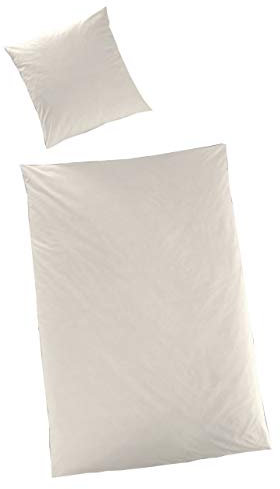 H.G.Hahn Primera Luxus - Satin Bettwäsche Baumwoll-Satin 255001-715 Uni Champagner 155x220 + 80x80