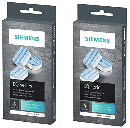 Siemens TZ80002 avkalkningstabletter för EQ-serien, 2 förpackningar 6 tabletter