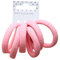 Haargummis, weicher Jerseystoff, elastisch, gerippt, Rosa, 6 Stück