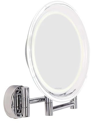 LANAFORM Wall Mirror X10 - Espejo De Maquillaje - Espejo Iluminado - Espejo De Pared - Espejo De Aumento - Espejo De Baño