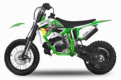 Dirtbike 49cc NRG 50 12/10 RS Neues Design Cross Pocket Bike ATV Kinderfahrzeug (Grün)