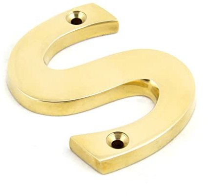 From the Anvil 83801S Letter S - Polished Brass