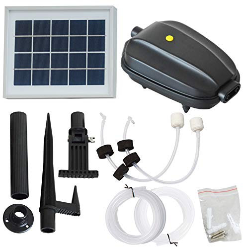SOLAR TEICHBELÜFTER mit Li-Ion-Akku SOLAR-TEICHPUMPE SAUERSTOFFPUMPE LUFTPUMPE GARTENTEICH WASSER GARTENBRUNNEN SPRINGBRUNNEN TEICHBELÜFTER-SET OXYGEN-4 2,5 Watt