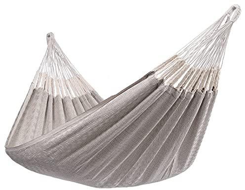 Tropilex Südamerikanische Hängematte Single | Handgefertigt | Fairtrade | Hammock 'Natural' Brown | Flexibel & Belastbar | Perfekt für den Garten, Camping und auf Reisen geeignet
