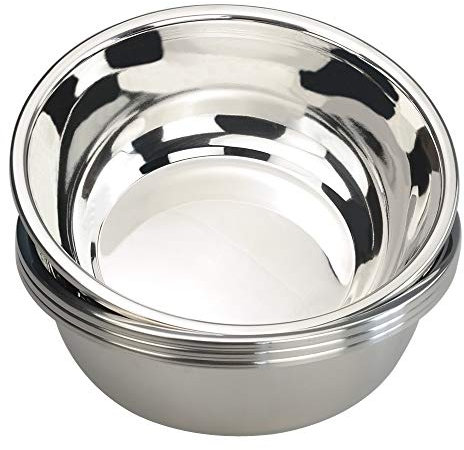 Anbers 18/10 Stainless Steel Mixing Bowl, 9.4 Inch Wide Metal Prep Bowls, 4 Packs