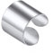 Suplight verstellbarer Ring Damen Herren Edelstahl 17mm breit Offener Ring glänzend Knöchelring massiv Band Ring Unisex Hip Hop Modeschmuck Accessoire für Party Feierabend