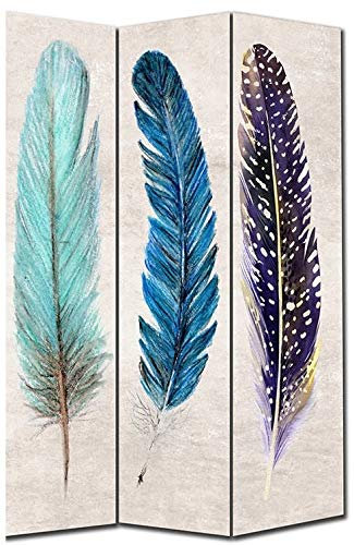 Fine Asianliving Paravent Raumteiler Spanische Wand L120xH180cm Beidseitig Trennwand Room Divider Raumtrenner Bedruckte Canvas Sichtschutz Leinwand Doppelseitig