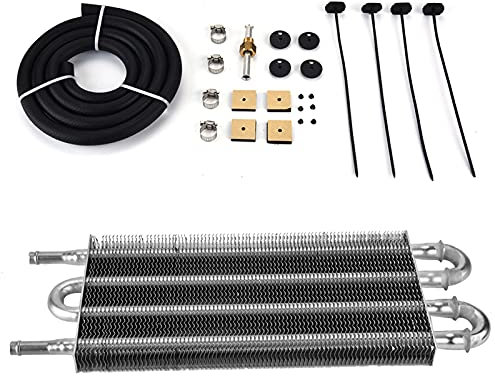 Kit de radiateur de radiateur d'huile KIMISS, kit de radiateur d'huile de transmission à distance de voiture à 4 rangées Convertisseur de radiateur auto-manuel