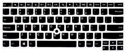 WYGCH Silicone Keyboard Cover for Lenovo IdeaPad THIKPAD E431,S431,T431S,T440S,T450,T450S,T440P,T440,E440,L440,L450,L460,S440,E455,E450,E455,E460,E465,X1 Yoga,S2,T460,T460P,Yoga 460,E470,E470C-Black