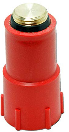 Stabilo-Sanitaer Baustopfen mit Messing-Gewinde 1/2' Abdrückstopfen Prüfstopfen rot Warmwasser Wasserleitung