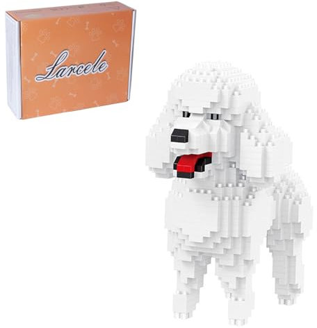 Larcele Set di 790 micromattoncini da costruzione KLJM-05 (Teddy in bianco)