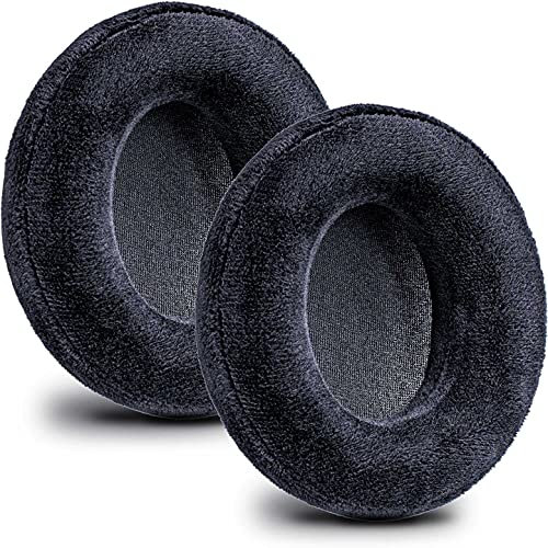 Ersatz-Ohrpolster aus Velours, für HS75 XB, HS70 PRO, HS60, HS50, Cloud 2, Cloud Pro, Cloud Alpha, M50x, M40, Arctis 3/5/7/9X & Pro Wireless – Memory Foam Ohrpolster (schwarz)