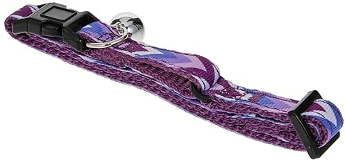duvoplus, Katzenhalsband Boho aus Nylon, 20 – 30 cm/10 mm, zufällige Farben, anpassbar an die Größe Ihrer Katze, einfach zu bedienen, Outdoor-Qualität, mit praktischer Sicherheitsvorrichtung