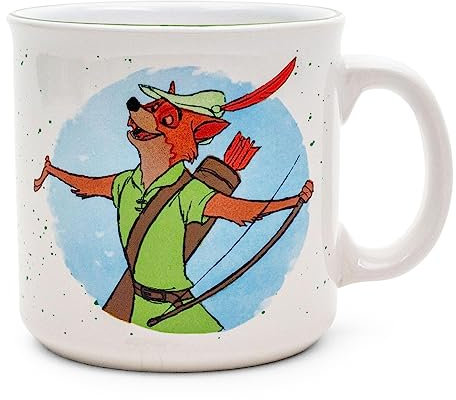Disney Robin des Bois Tasse Camper en céramique | Tasse à café pour expresso, thé | Peut contenir 590 ml