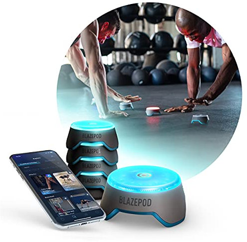 Blazepod: Lichtbasiertes Flash Reflex Training, stimulierende Programme zur Verbesserung der Geschwindigkeit und Beweglichkeit. Für Sportler: Kampfsport, Fußball, Boxen, Basketball, Coach und Trainer.