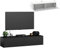 4housedesign® TV Board Lowboard Hängend | Fernsehschrank tv Sideboard Wohnzimmer | Lowboard Wohnzimmer fernsehregal tv Board Hängend tv Shrank tv 55 Zoll - TV Lowboard Schwarz Mat 120cm