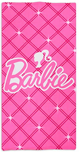 Barbie Strandtuch für Kinder, 70 x 140 cm, 100 % Polyester, Mikrofaser, Rosa