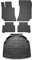 Fußmatten Kofferraumwanne Set kompatibel mit Mercedes E-Klasse W212 2009-2016 Schwarz Gummi