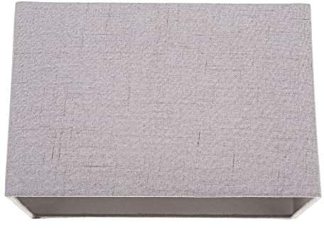 Modern and Sleek Grey Stitched Effect Linen Fabric Rectangular Lamp Shade 60w Maximum | 30cm Width | for Table Lamp, Wall or Pendant Light Fitting | Inner Satin Lining by Happy Homewares