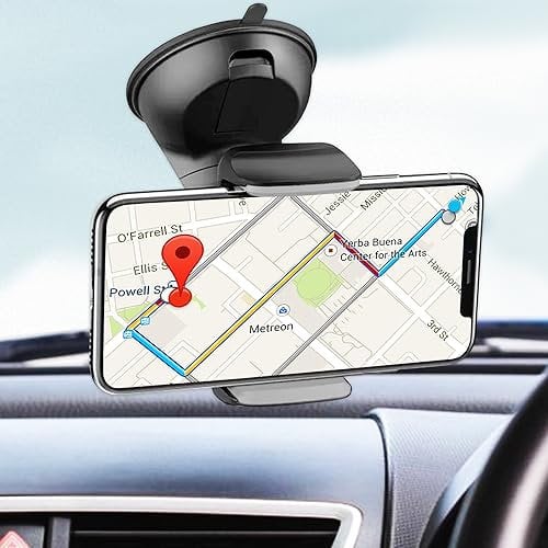 Handyhalterung Auto saugnapf armaturenbrett windschutzscheibe Scheibe Starker Saugnapf 360º Drehung Horizontale oder vertikale Position Universell gültig für Smartphones bis 7,5 Bildschirm
