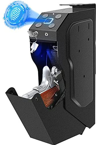 Tragbare Pistole Waffenschrank,Schlüsseltresor Schlüsselsafe,Mini Kurzwaffe Tresor,Mini Kurzwaffe Tresor,mit Ersatzschlüsseln Waffensafe, Schmuck Pistole Sicher,Combinationlock