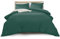 MOONLIGHT20015 Double Duvet Cover Emerald Solid Soft Pre-Washed Double Bedding Duvet Cover Set with 2 Matching Pillowcases