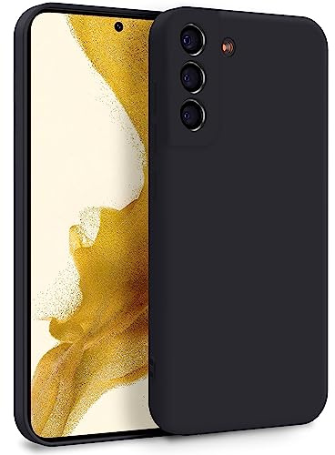 MyGadget TPU Case for Samsung Galaxy S22 Plus - Cover Dual Layer with Camera Protection | Inner Lining - Soft Touch Rubber & Anti-Scratch Shell Black